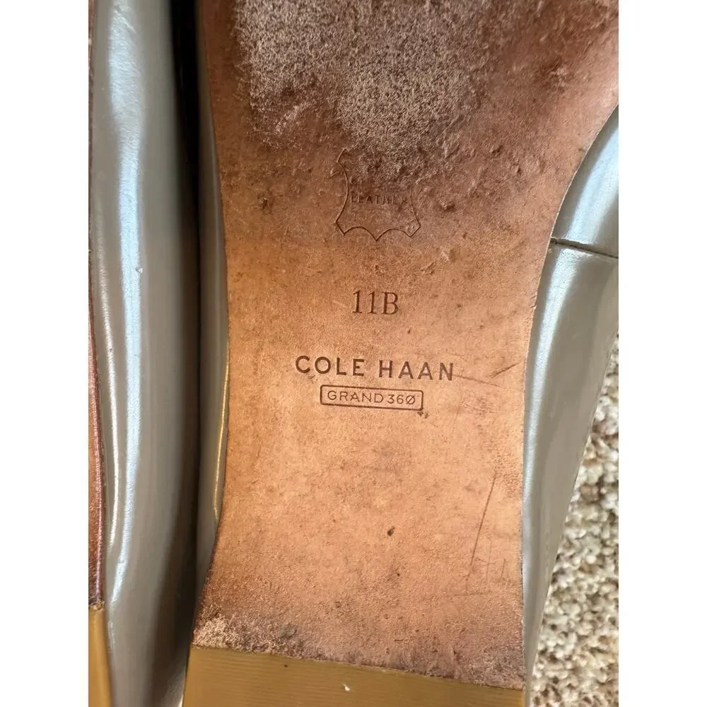 Cole Haan BRENNA  Skimmer Flat, Womens Dress Shoes, size 11, Walnut leather, Tan